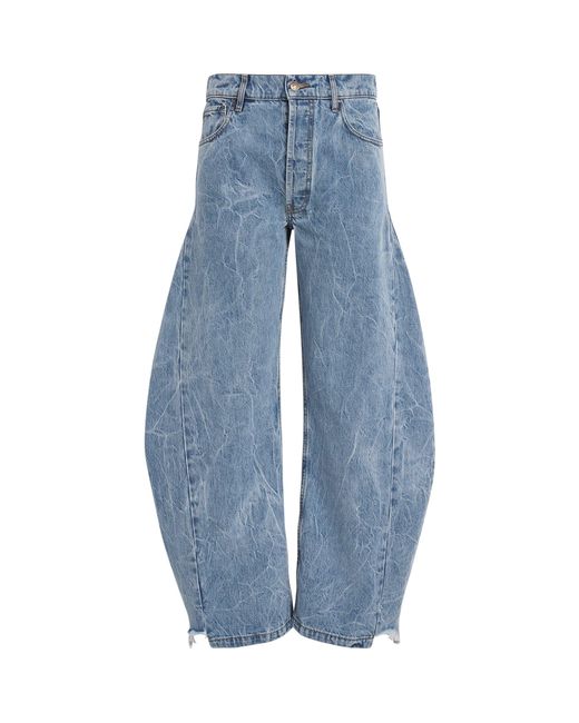 A.W.A.K.E. MODE Blue Distressed Balloon Jeans