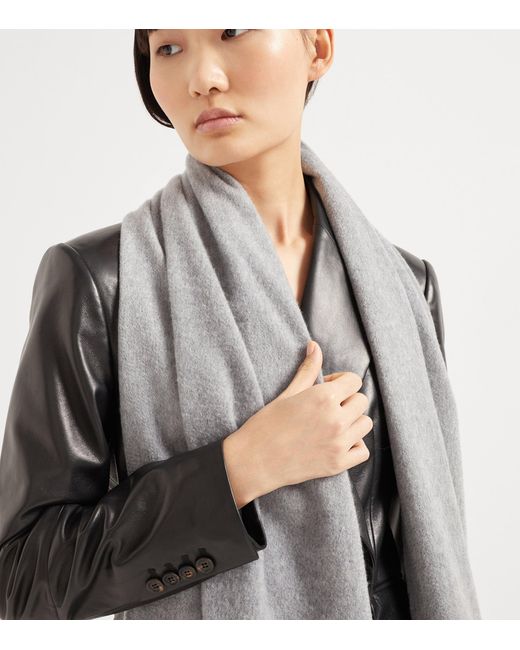Brunello Cucinelli Gray Cashmere Scarf