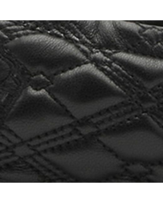 Burberry Black Leather Quilted Sadler Ballet Flats