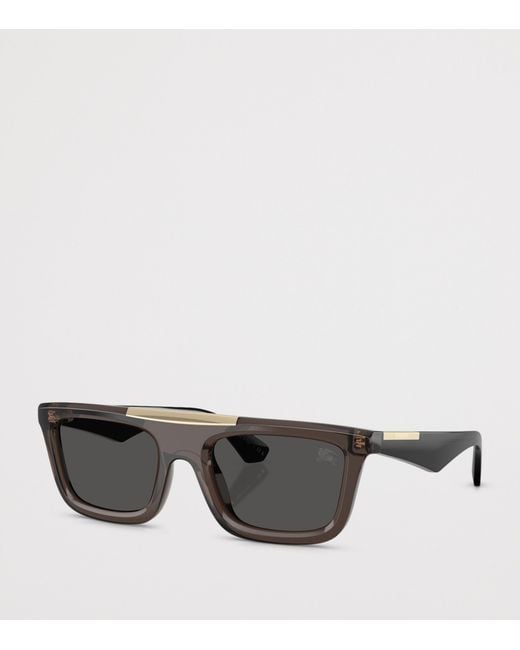 Burberry Gray Injected Be4451U Rectangle Sunglasses for men