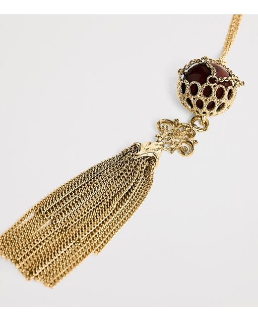 Chloé Metallic Tassle-Detail Necklace