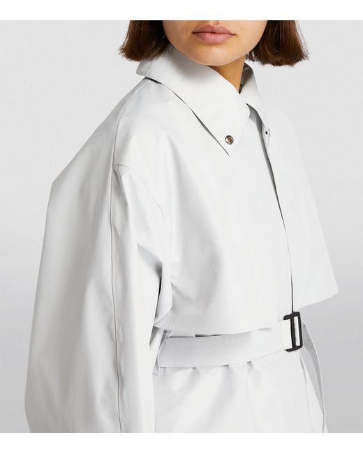 Herno White Laminar Belted Trench Coat