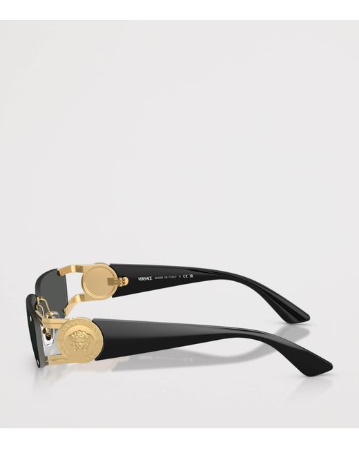 Versace Metallic Metal Ve2291 Rectangle Sunglasses for men