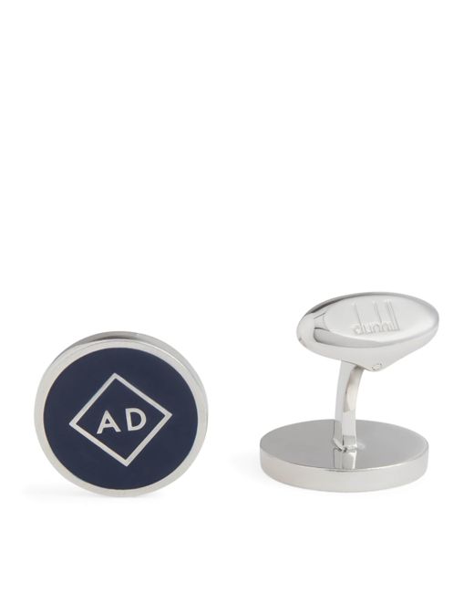 Dunhill Blue Sterling-Lacquer Ad Hallmark Cufflinks for men
