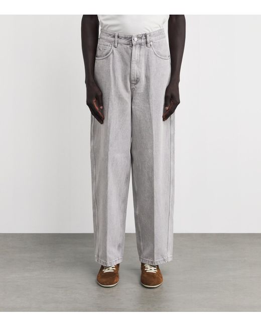 Emporio Armani Gray Baggy Twist Jeans for men
