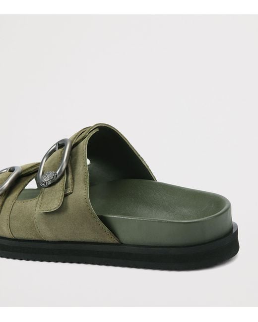 Kurt Geiger Green Suede Bancroft Sandals for men