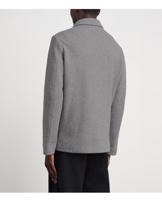 Barena Gray Wool-Blend Zip-Up Cardigan for men