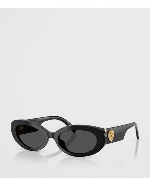 Dolce & Gabbana Black Oval Sunglasses