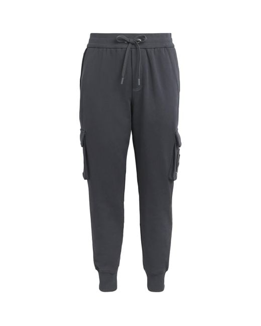 Moose Knuckles Gray Cotton Hartsfield Cargo Sweatpants for men