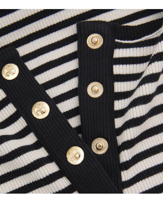 Anine Bing Black Stretch-Cotton Alessia T-Shirt