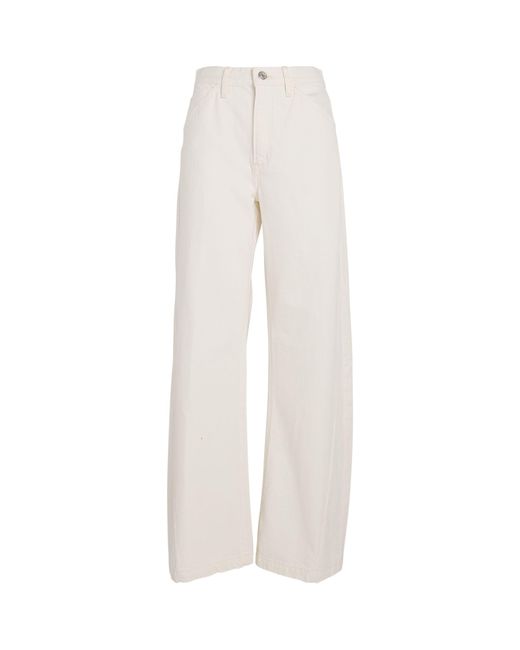 FRAME White Le Baggy Palazzo Jeans