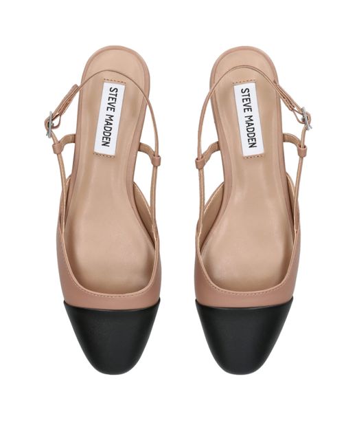 Steve Madden Natural Leather Belinda Slingback Flats