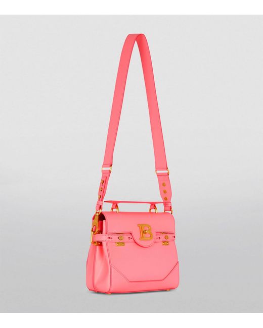 Balmain Pink Leather B-buzz 23 Shoulder Bag