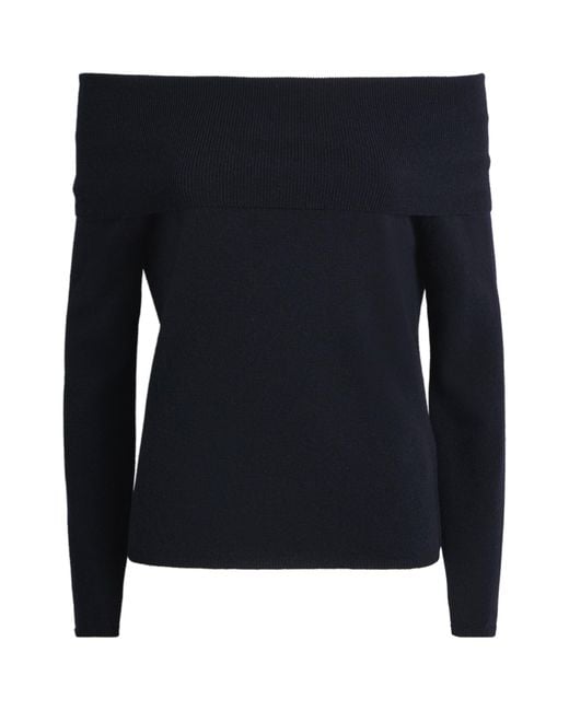 Allude Blue Cashmere-Silk Off-The-Shoulder Sweater