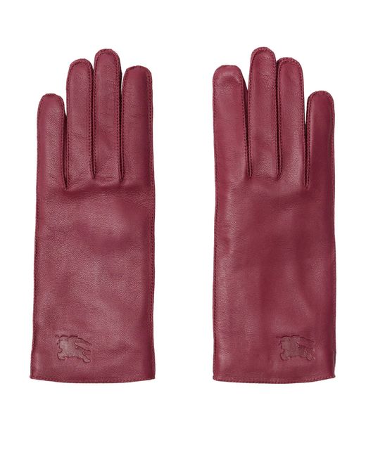 Burberry gloves purple hotsell