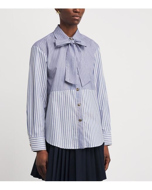 Sandro Blue Cotton Stripe Shirt