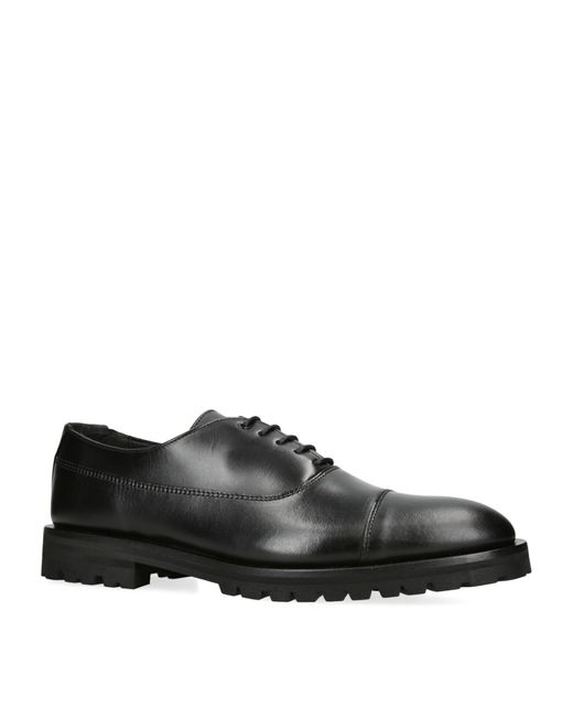 Kurt Geiger Black Leather Hunter Oxford Shoes for men