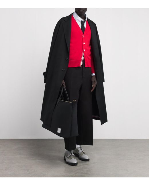 Thom Browne Pink Cotton 4-Bar Cardigan for men