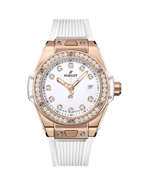 Hublot Metallic King And Diamond One Click Watch
