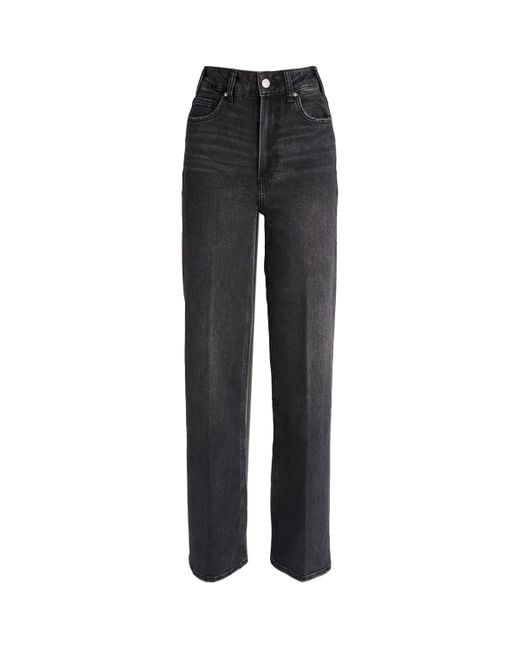 PAIGE Black Sasha Straight Jeans