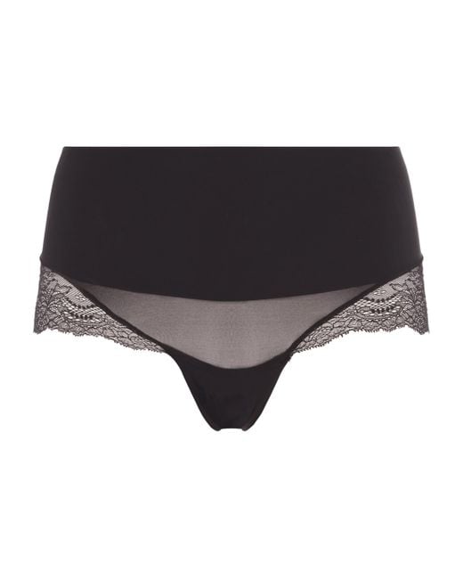 Spanx Black Lace Supersmooth Undie-Tectable Hi Hipster Briefs