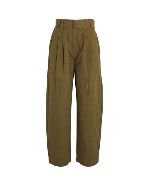 NINETY PERCENT Green Organic Cotton Tinto Trousers