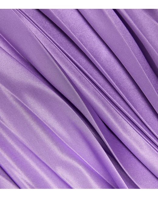 MAX&Co. Purple Pleated Maxi Dress
