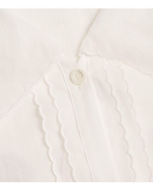 FRAME White The Scallop Sailor Blouse