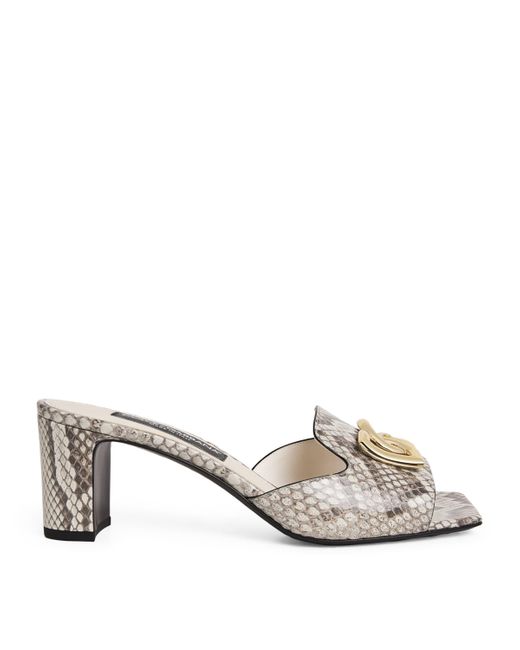 Dolce & Gabbana Multicolor Snakeskin Abaya Sandals 60