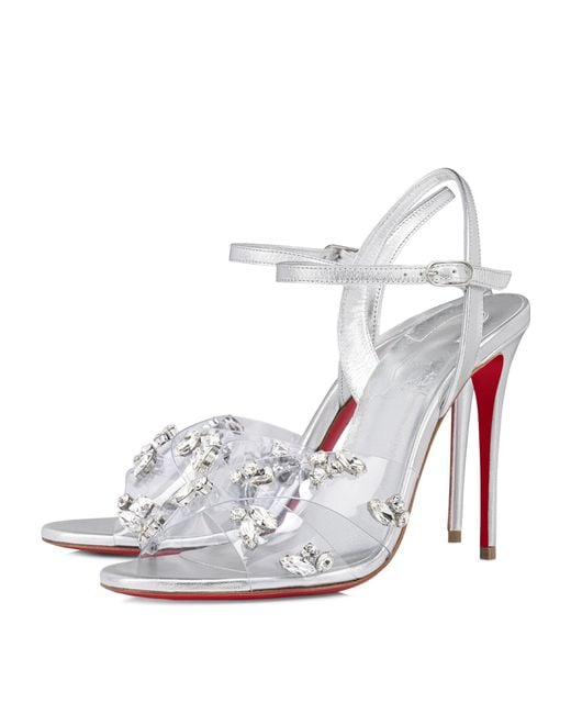 Christian Louboutin White Degraqueen Embellished Sandals 100