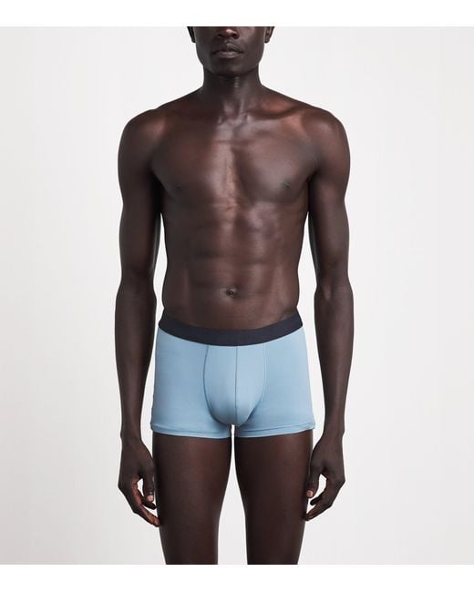 Hanro Blue Micro-Touch Boxer Briefs for men