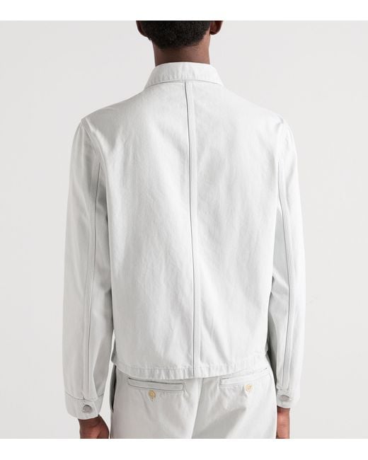 Prada White Blouson Denim Jacket for men