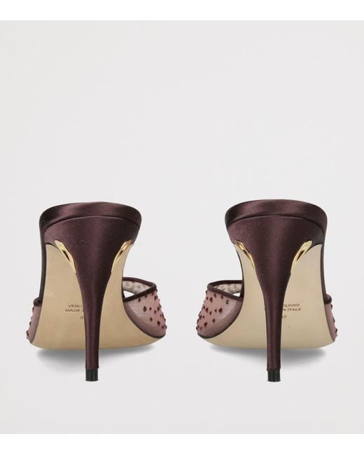 JENNIFER CHAMANDI Pink Lace Guido Mules 85