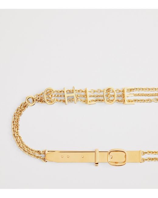 Chloé White Chain Jewel Belt