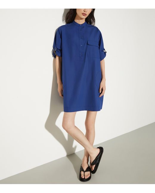 MAX&Co. Blue Cotton Mini Dress