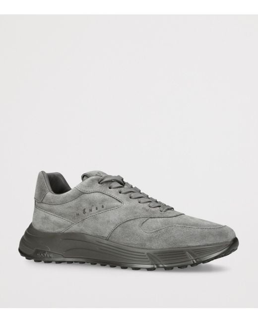Hogan Gray Suede Hyperlight Sneakers for men