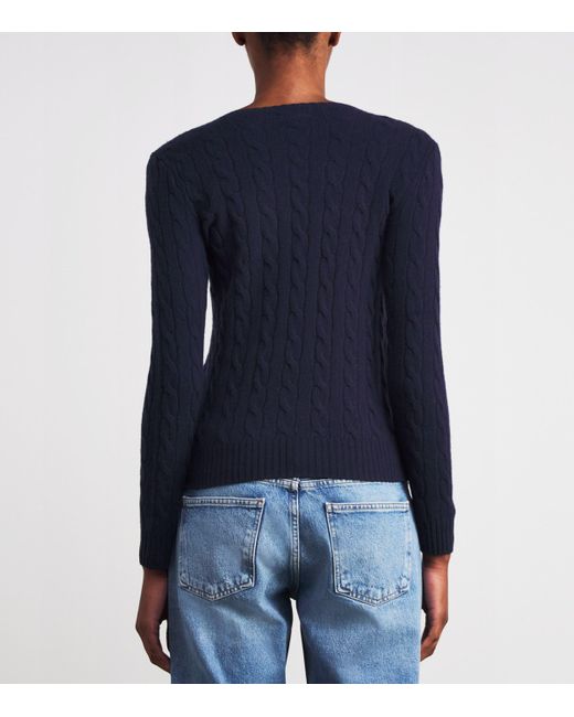 Polo Ralph Lauren Blue Wool-Cashmere Julianna Sweater