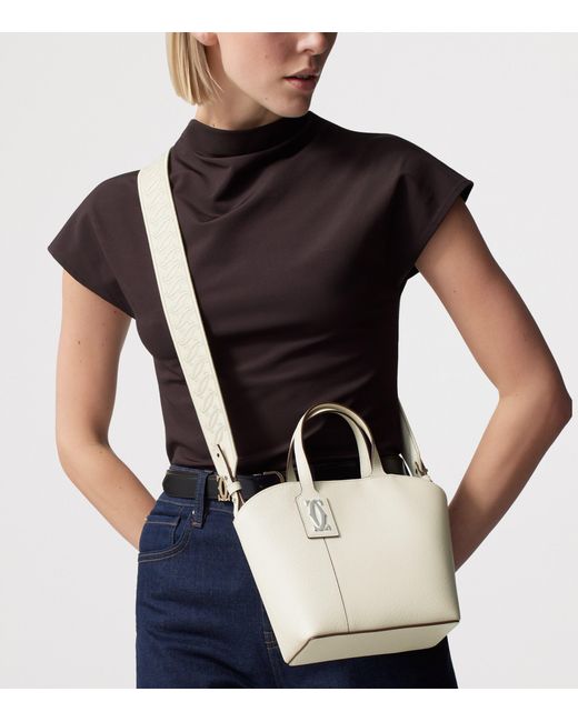 Cartier White Mini Leather C De Tote Bag