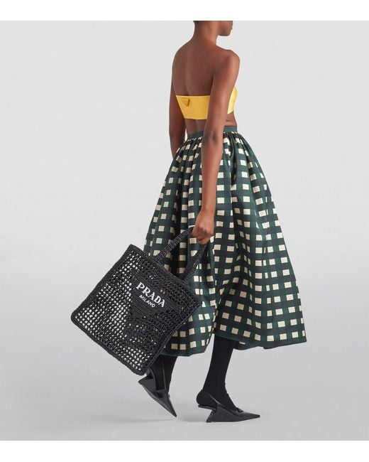 Prada Black Crochet Tote Bag