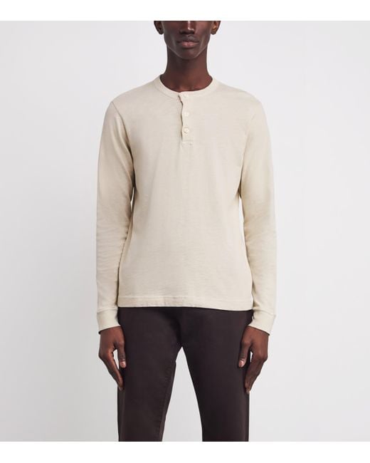 Citizens of Humanity White Cotton Henley T-Shirt for men