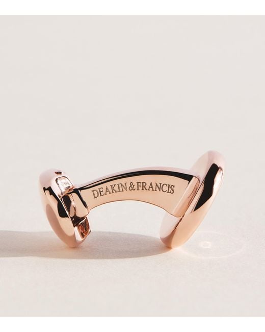 Deakin & Francis Natural Plated, Diamond And Onyx Cufflinks for men