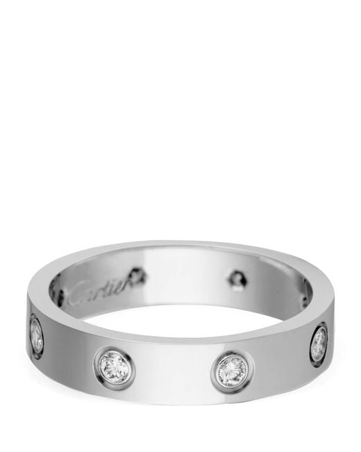 Cartier Metallic And Diamond Love Wedding Band