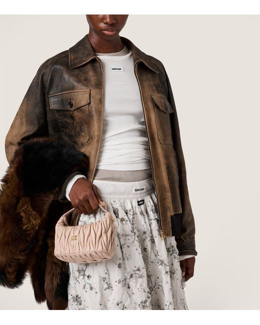 Miu Miu Brown Long-Sleeved Zipped Jacket