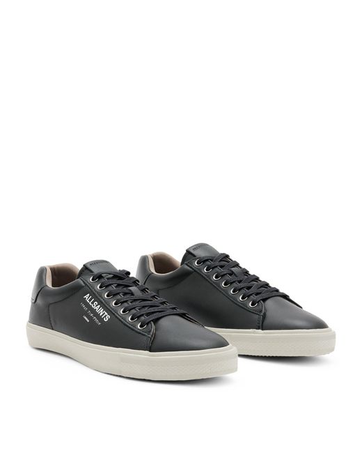 AllSaints Black Leather Underground Low-top Sneakers for men