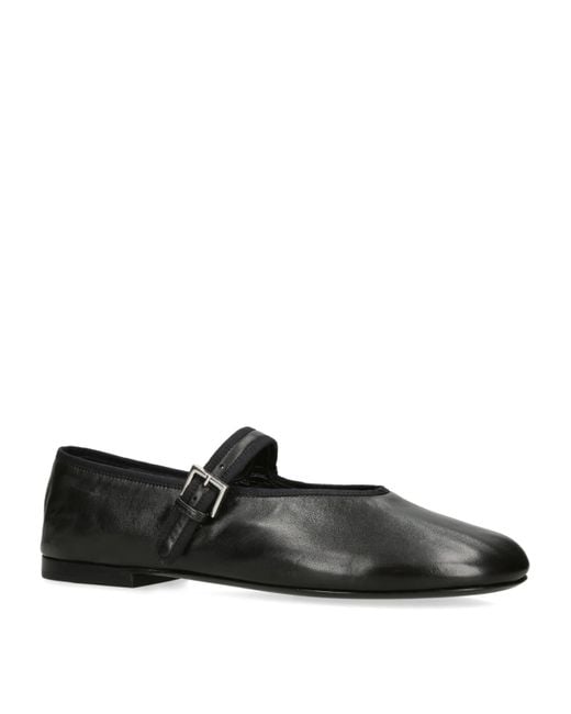 The Row Black Boheme Mary Jane Shoes