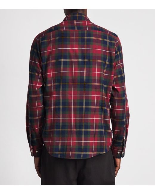Barbour Red Cotton Tartan Fortrose Shirt for men