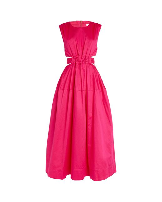 Aje. Pink Zorina Midi Dress