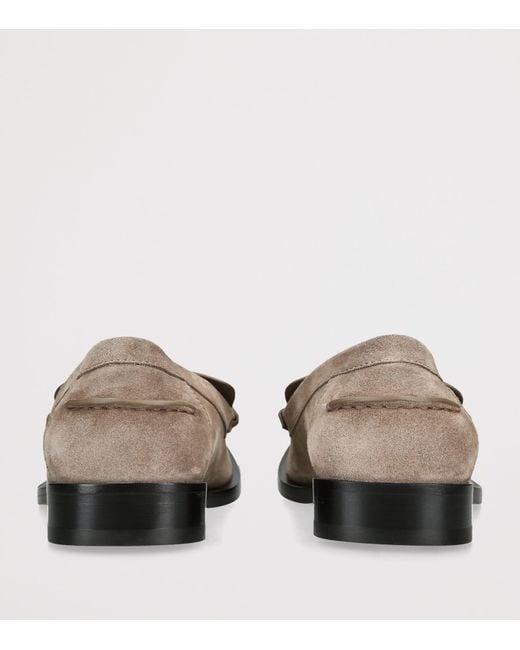 Loewe Brown Suede Bobine Loafers for men