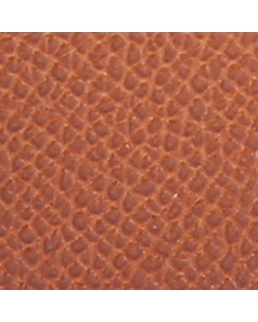 Santoni Brown Leather Card Holder for men