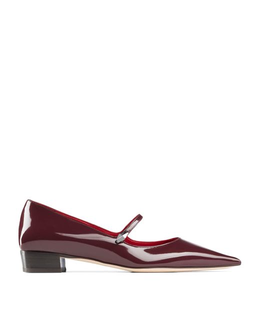 Jimmy Choo Red Carolyn 25 Patent Leather Pumps